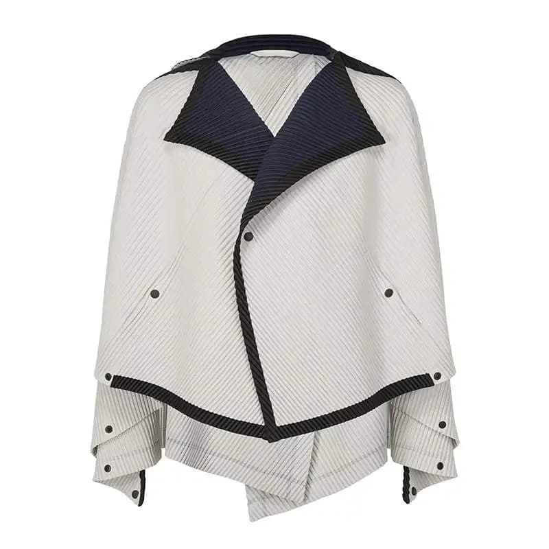 Cappotto Lungo Autunnale da Uomo, Design Casual con Blocchi di Colore e Righe Verticali, Stile Hippie, Giacca alla Moda