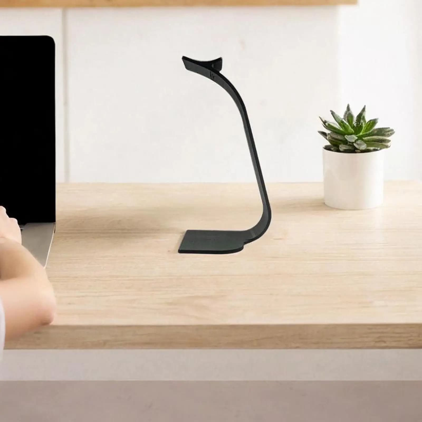 Home Office Games Headphone Holder Black Storage Organizer Table space saving headphone support earphone support