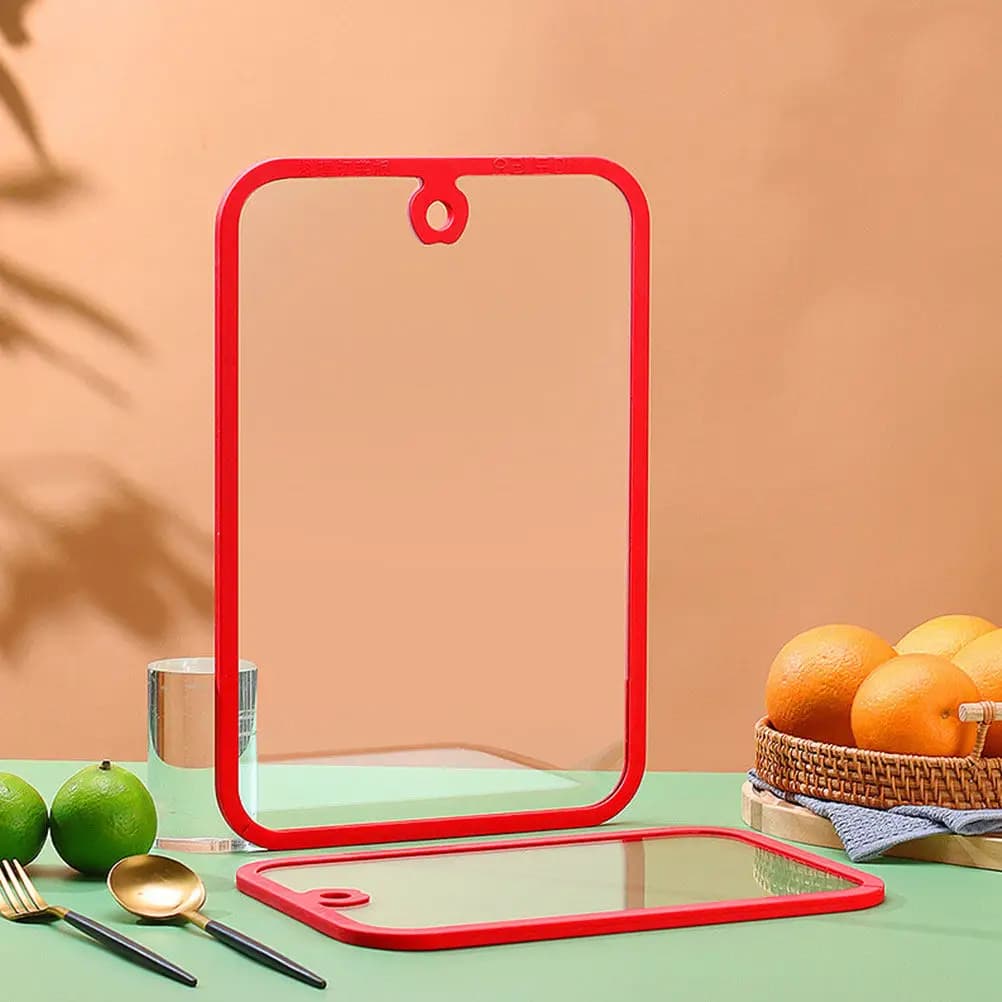 Tagliere in Vetro Temperato Rettangolare Antiscivolo per Cucina, Preparazione Alimenti, Piatto da Servizio, Tappetino da Cucina, Lavabile in Lavastoviglie
