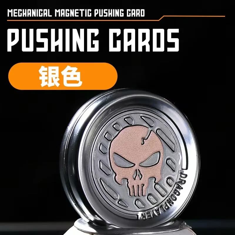 ZWXQ EDC Nuovo Demon Skull Fidget Spinner Giocattolo di decompressione con carta spinta per dito in metallo