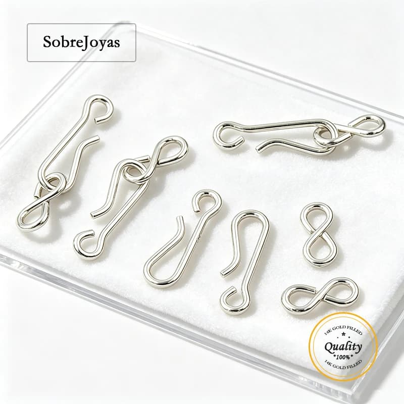 925 Sterling Silver Eye Hook Clasps Button Jewelry Accessories for Bracelets And Necklace Making Silver Findings