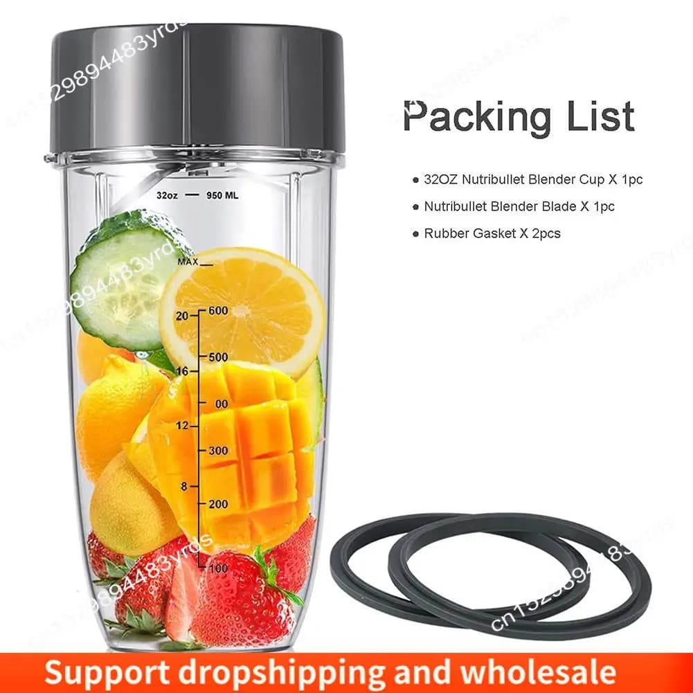 AA86 compatibile per frullatore Nutribullet, parti di ricambio con 1 tazza e 1 lama, per accessori Nutribullet da 600 W e 900 W