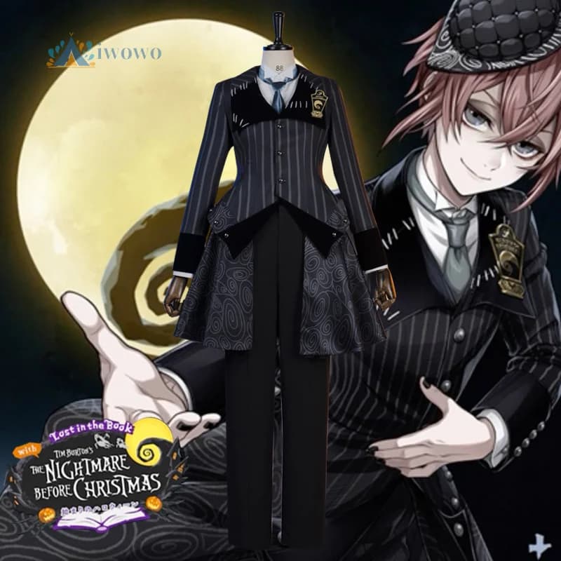 Anime Twisted Wonderland Cosplay Riddle Costumes Black Fancy Suit Carnival Party Clothes Halloween Role Play Clothing Suit