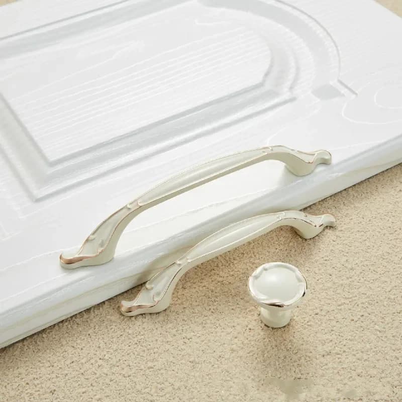 Maniglie per cassetti maniglie per armadietti 96mm/128mm manopole e maniglie per porte Beige manopola per cassetti manopola per cassetti per mobili in metallo