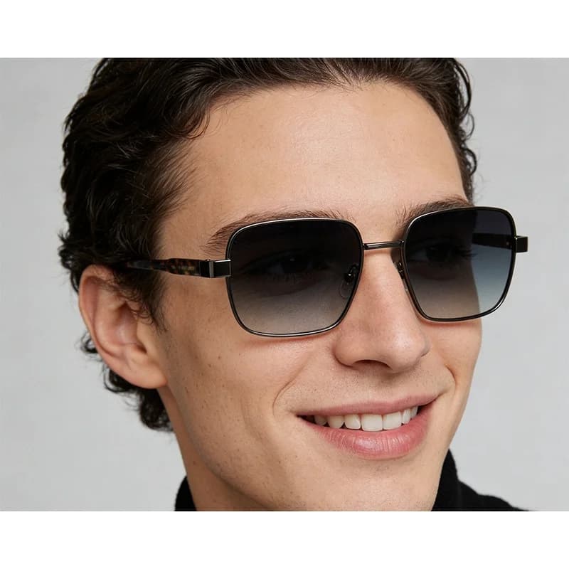 Fashion Square Sunglasses For Men Women Vintage Punk Style Sun Glasses Men's Unisex Eyewear Steampunk Rivet
