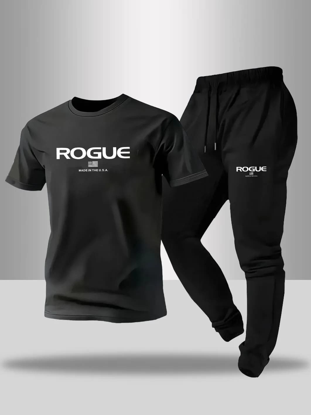 Set T-shirt e Pantaloni Sportivi da Uomo Primavera/Estate per Casa e Outdoor, Abbigliamento Sportivo Casual Urbano