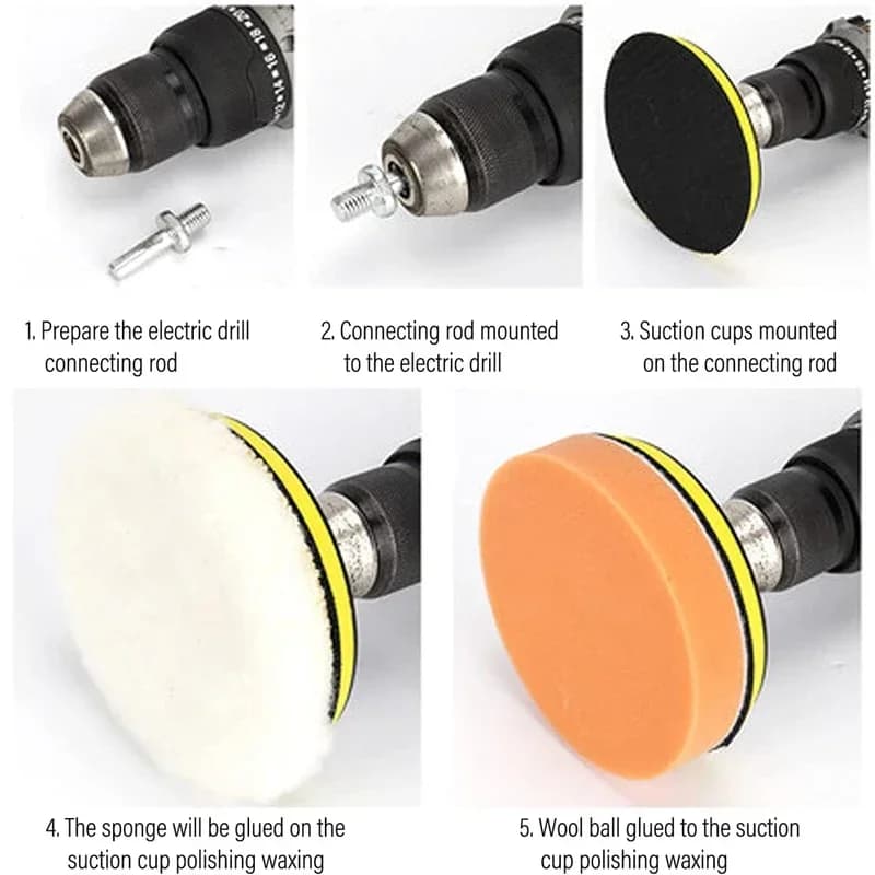 Universal Car Polish Pad 3/4inch For M10/M14 Soft Wool Machine Waxing Polisher Car Body Polishing Discs Cleaning Accessories