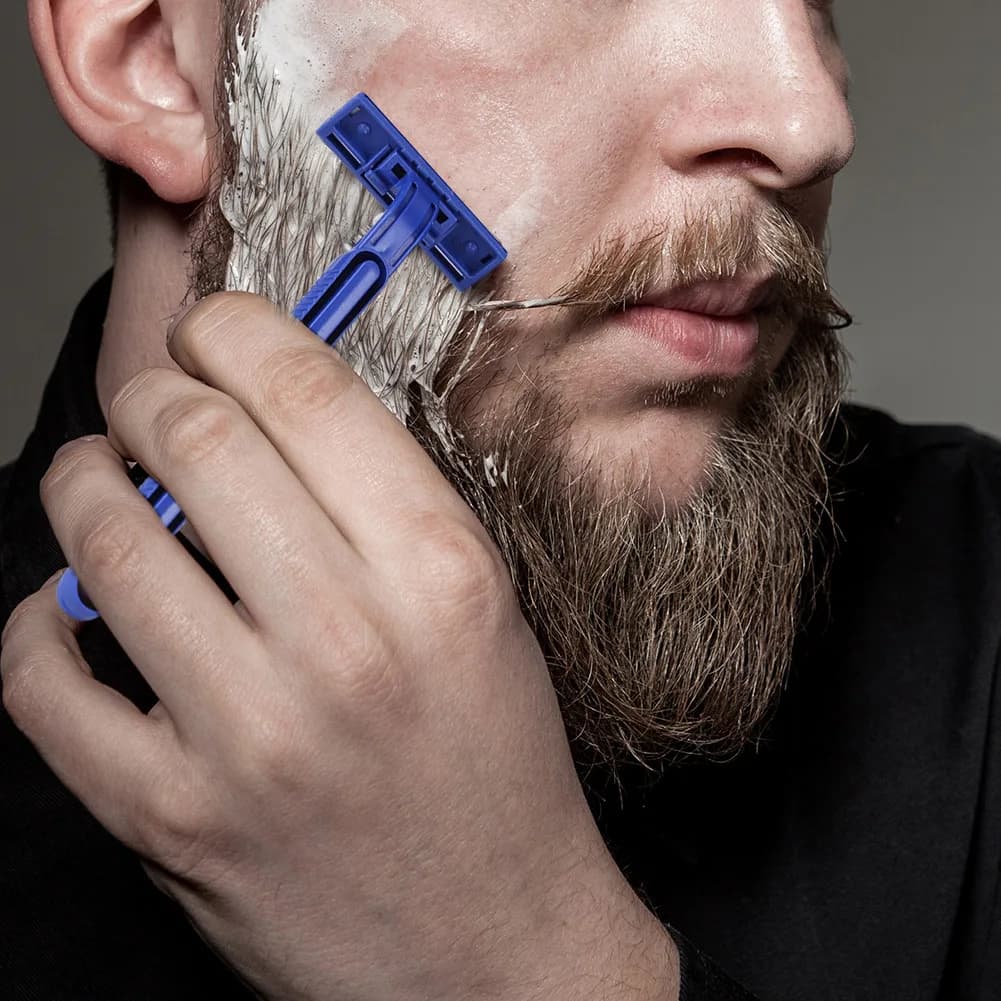 10/20 Pezzi Rasoio Manuale Portatile a 2 Lame per Barba e Corpo, Accessori Usa e Getta per Hotel, Strumenti per la Cura della Pelle del Viso