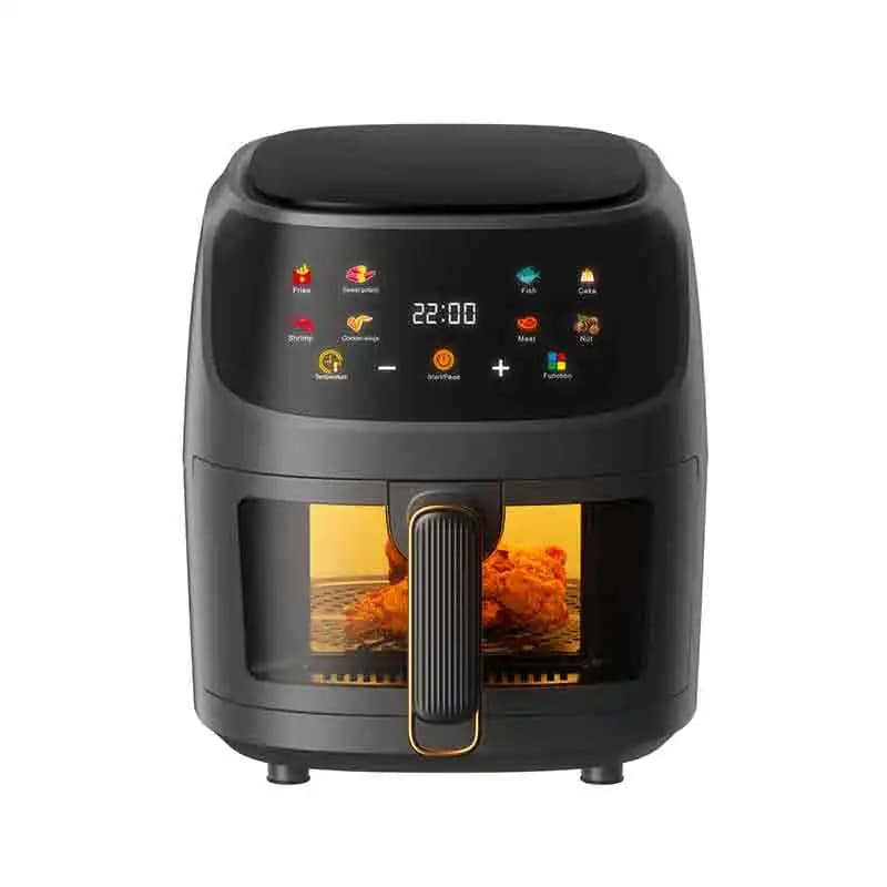 1350W Digital Air Fryer, Transparent Window & Rapid Air Technology, 5L Capacity for Crispy Frying Baking Roasting, Touch Control