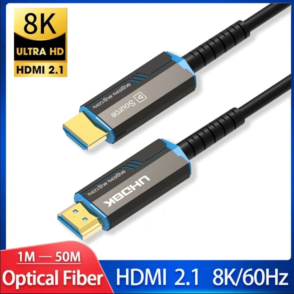 Cavo HDMI 2.1 in fibra ottica 8K 5m/10m/15m/20m/30m 8K60hz 4K120hz HDCP eARC 48Gbps Ultra HDMI per Xbox/PS5 TV proiettore