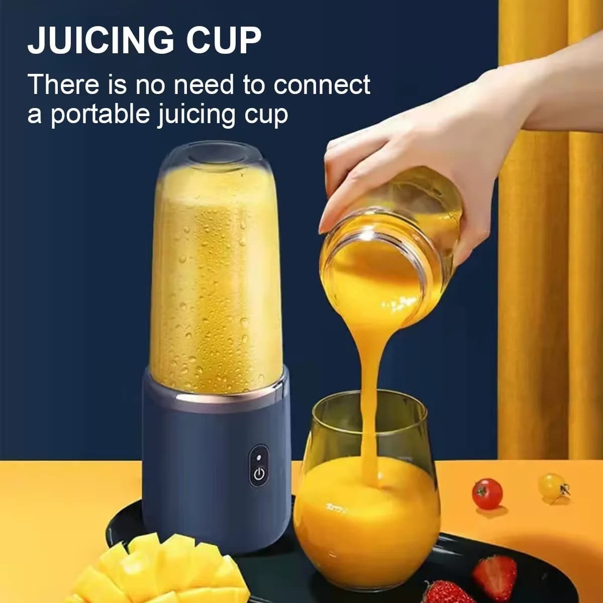 Portable Portable USB personal juicer cup with single or double cups for travel blender for water bottles