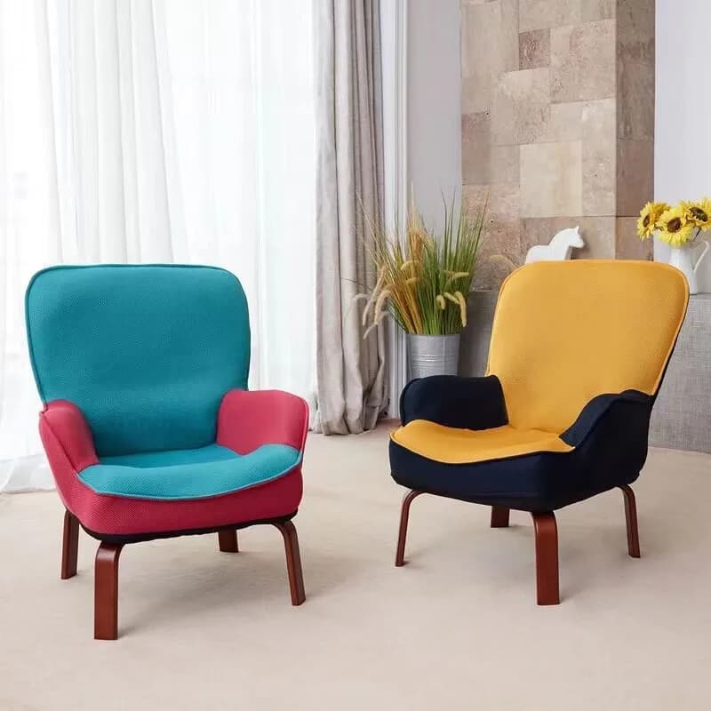 Foldable Children's Armchair with Lavabile Coating, Cartoon Sofa for Reading Corner, Satin Chair for Nido Asylum and Games Room