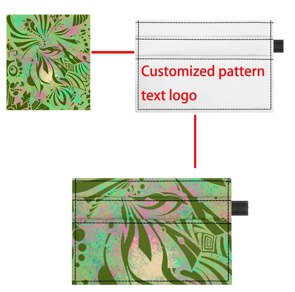 Customized Pattern Text Logo Fashion Wallet High-Quality Storage Pu Wallet High-Definition 3d Print