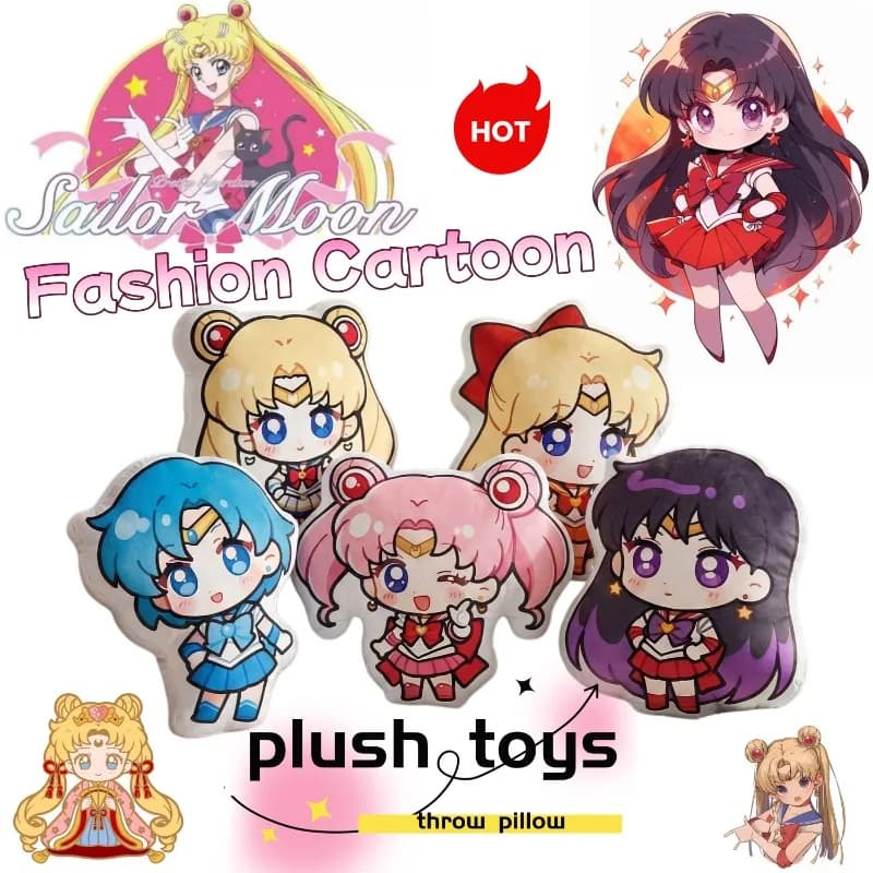Sailor Moon Plush, Decorative Cushion, Nice Fashion Designed Card, Custom and Creative, for Bed and Sofa, Birthday Gift for Friends