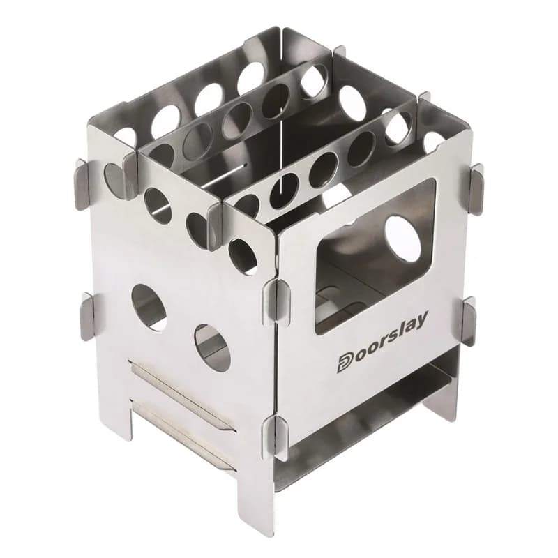 Light Stainless Steel Folding Portable Stove for Camping, Picnic and Hiking