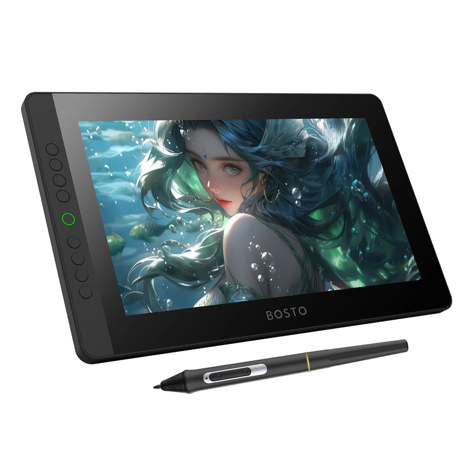 BOSTO BT-13HDK Tavoletta grafica portatile da 13,3 pollici H-IPS Display a LED Blocco da disegno artistico digitale Livello di pressione 16K