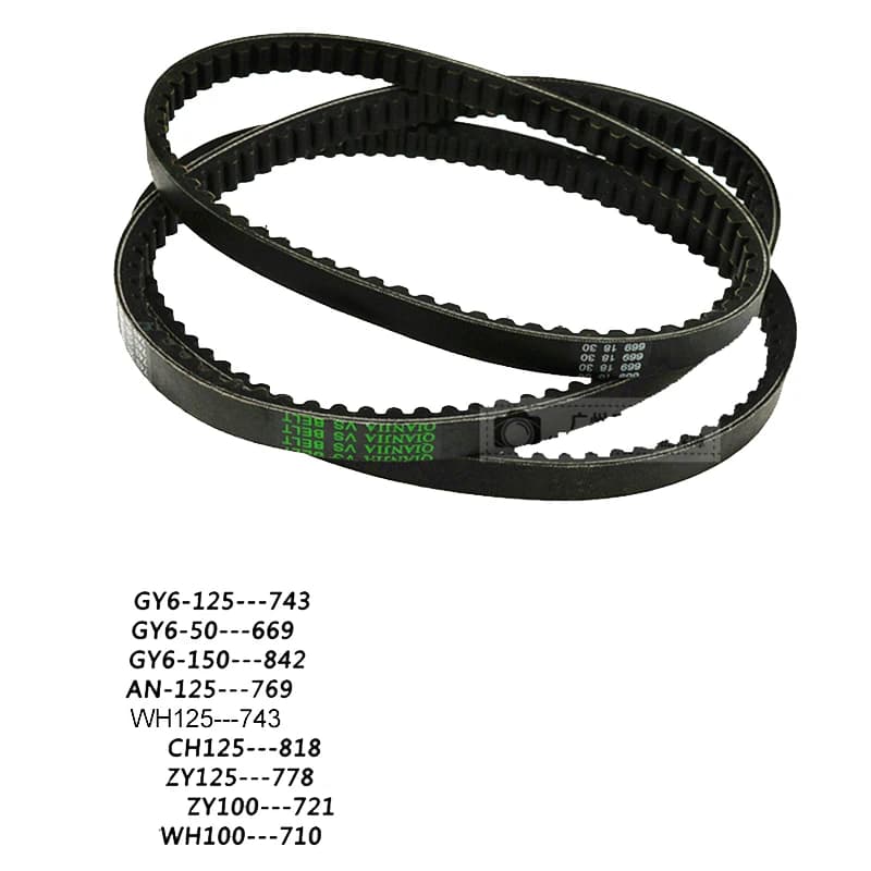 Cinghia di Trasmissione per Moto Honda, Suzuki, Kymco, Yamaha GY6125 WH100T AN125 669/742/818/842/721/778/710/769, Cinghia Variatore Frizione
