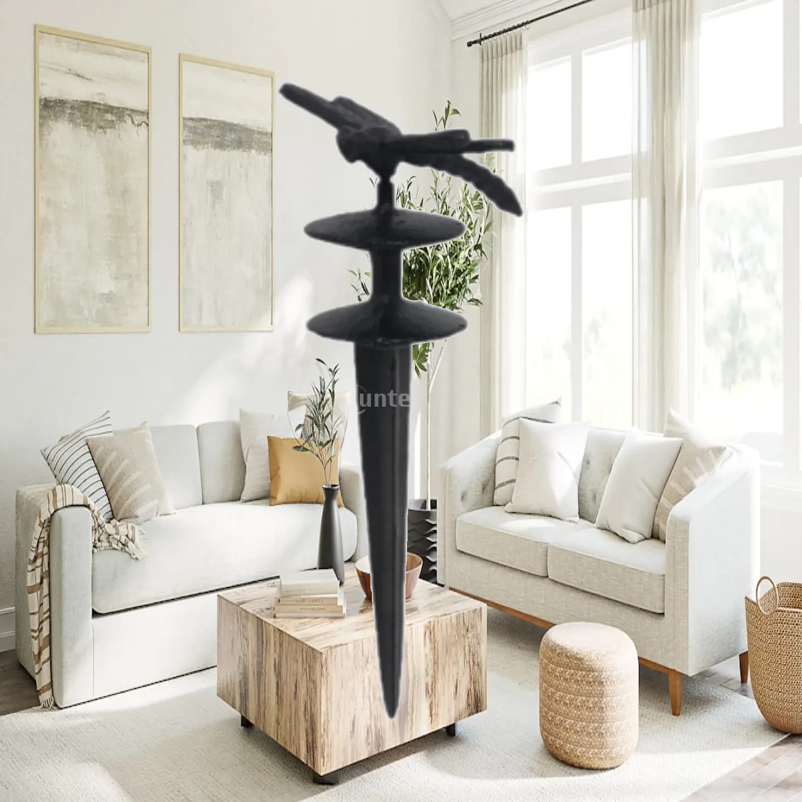 Heavy Duty Decorative Hose Guide Spike Rustproof Garden Pipe Holder Outdoor Sculpture Figurine for Lawn Yard Ornament