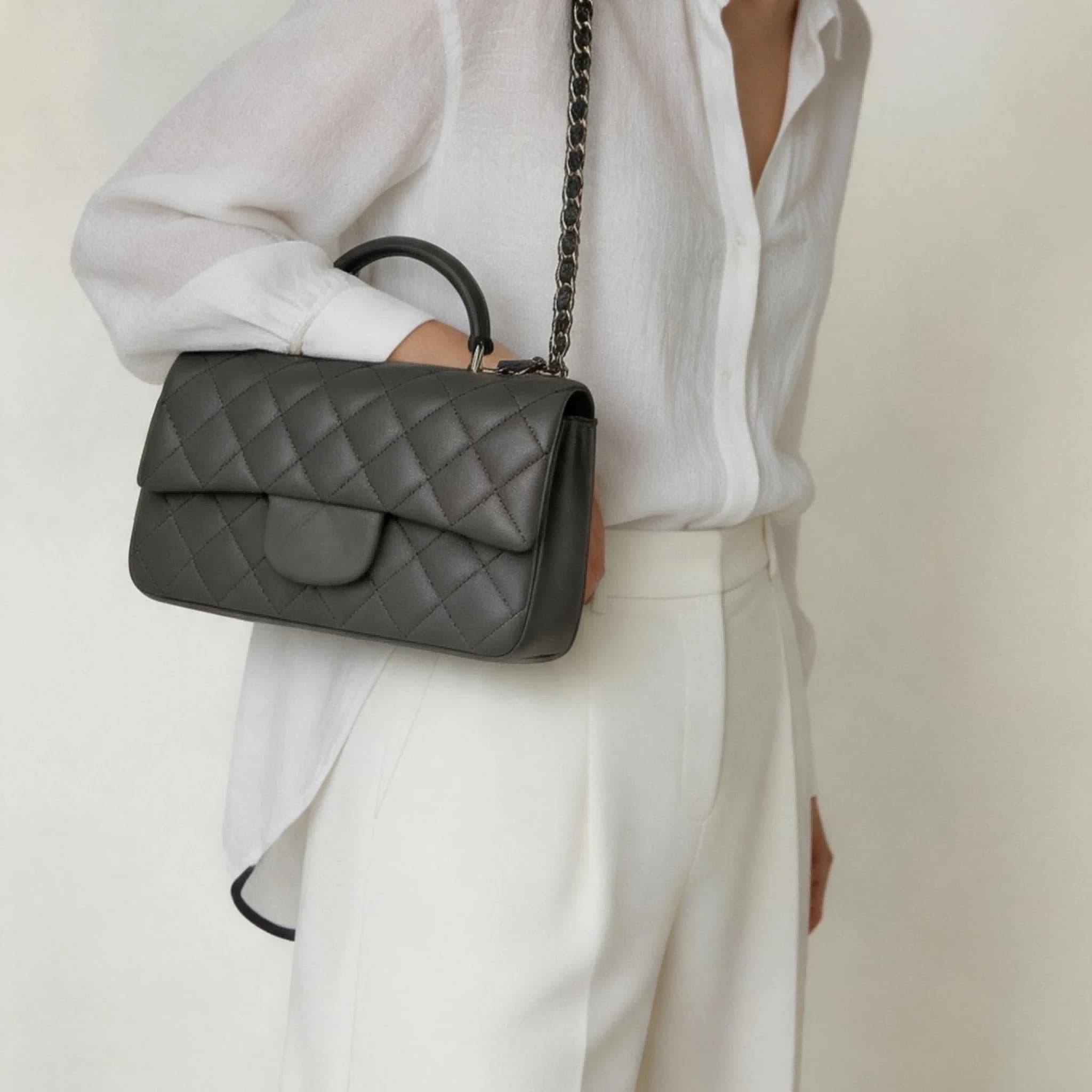 Borsa a Mano in Vera Pelle di Vacchetta Premium, Borsa di Lusso con Manico Superiore per Donne, Borsa da Ufficio per Signore