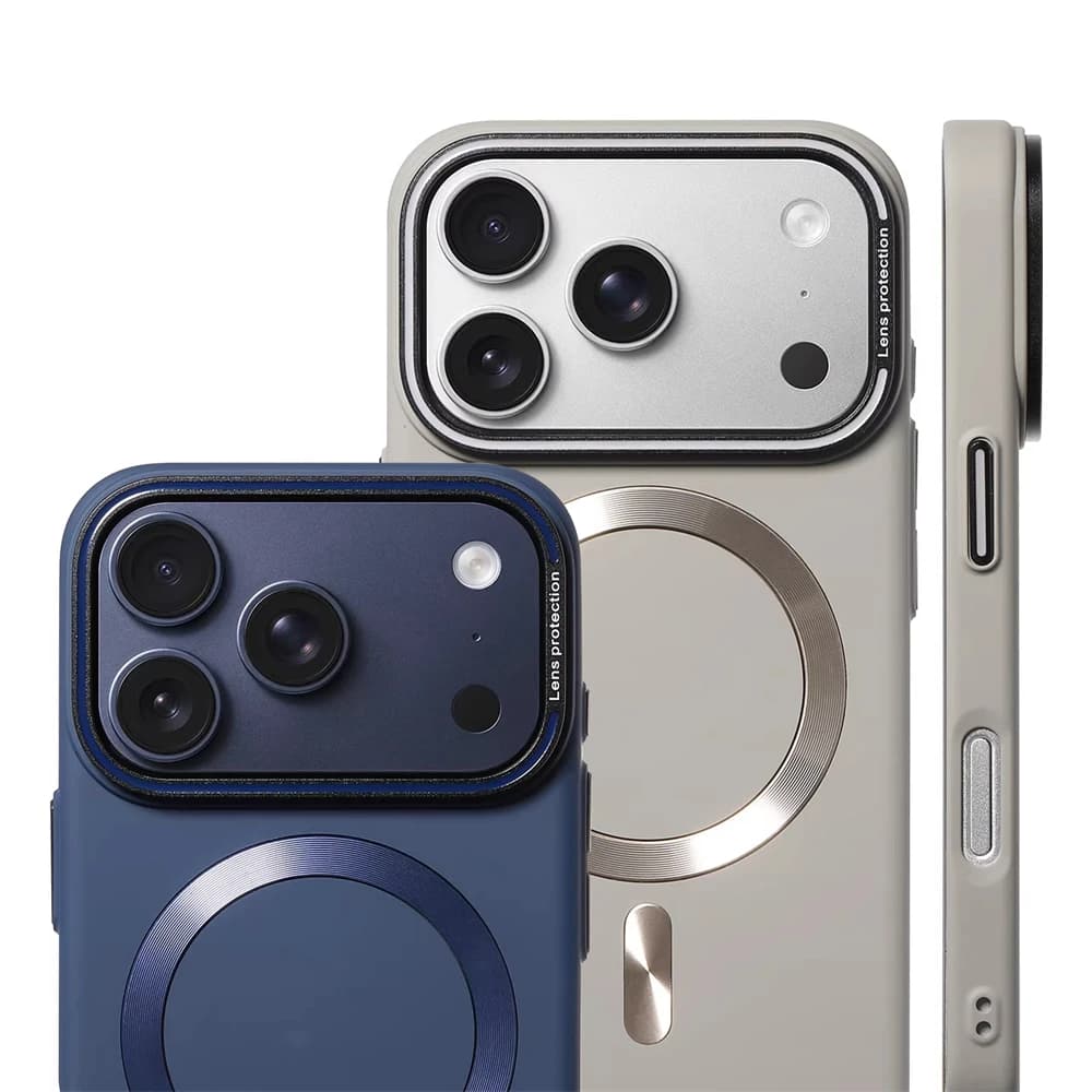 Custodia Magnetica di Lusso Monocolore per iPhone 17 Air 16 Pro Max 15 14 13 12 Plus, Cover Rigida Sottile in PC con Ricarica Wireless Magsafe