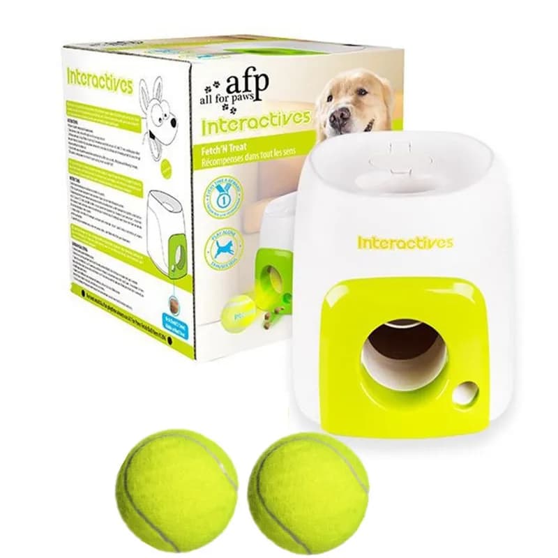 Distributore Intelligente di Premi per Cani, Giocattolo Interattivo con Dispenser di Palline da Tennis per Addestramento e Gioco Educativo