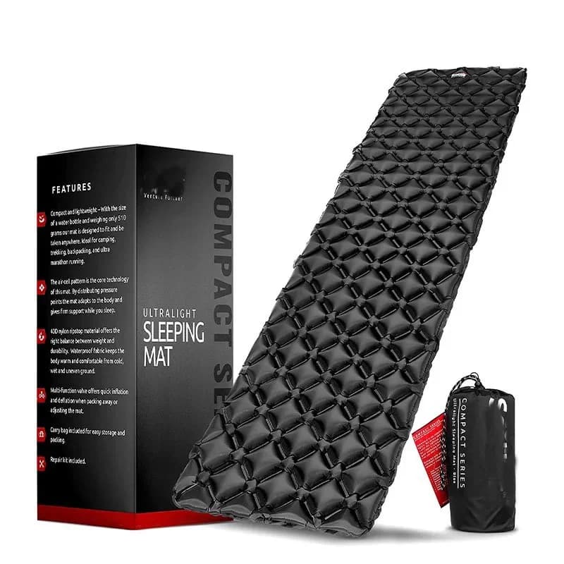 Outdoor equipment, ultra-light folding inflatable moisture-proof sleeping pad 40D wear-resistant camping sleeping pad