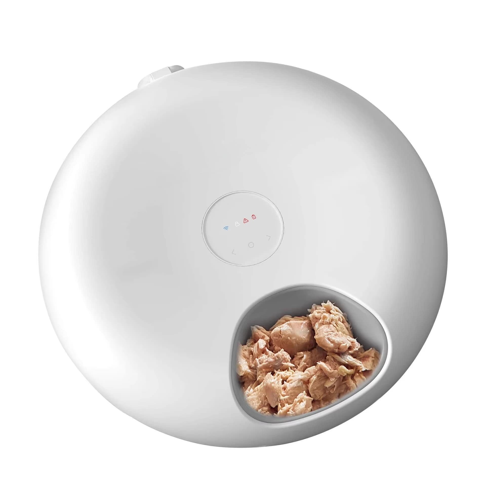 Grande Ciotola Automatica Intelligente per Alimentazione Animali Domestici con Dispenser di Cibo Programmabile in Plastica Ricaricabile