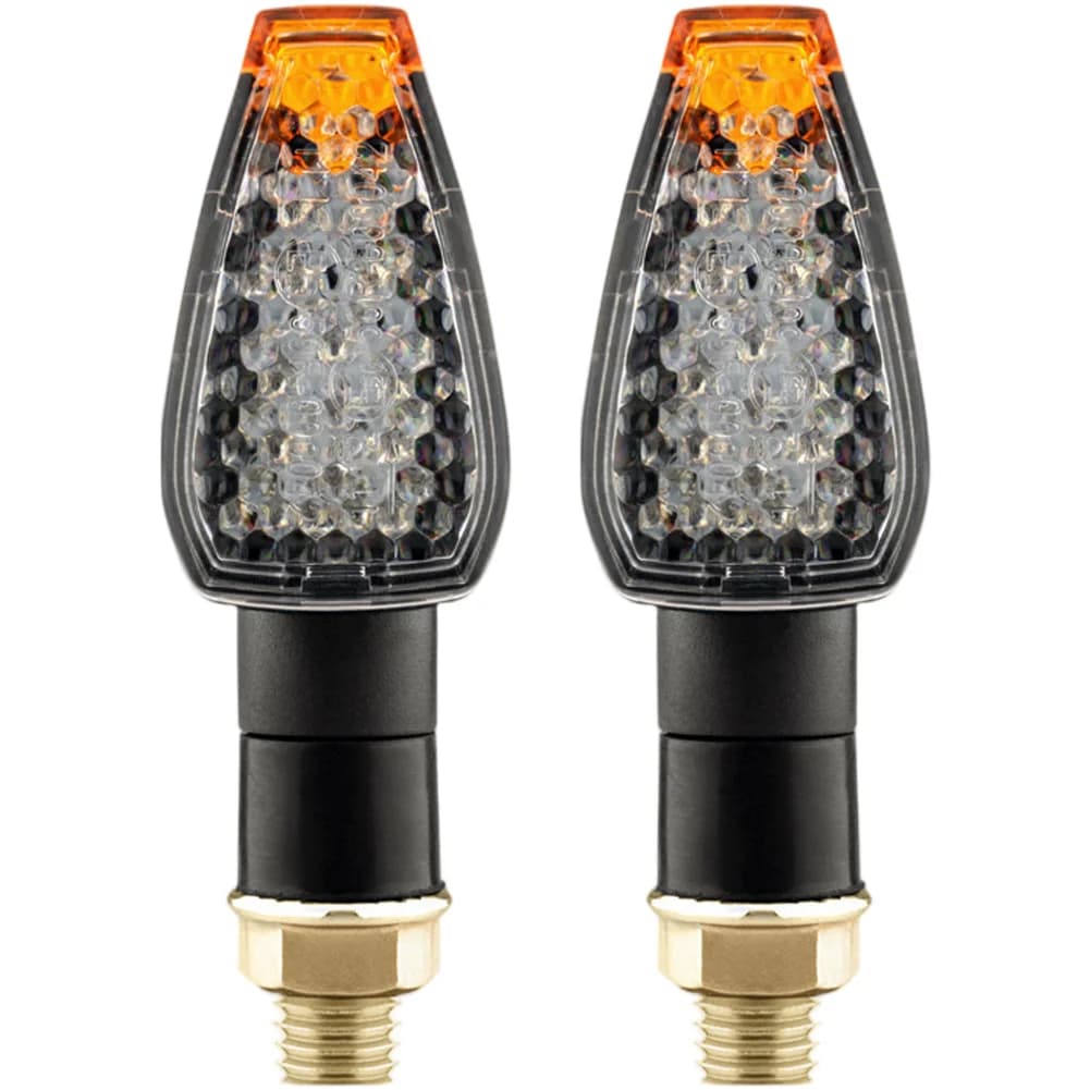 Indicatori di direzione per moto 12V con 14 LED ambra IPX6 impermeabili per cruiser, bici sportive e veicoli elettrici