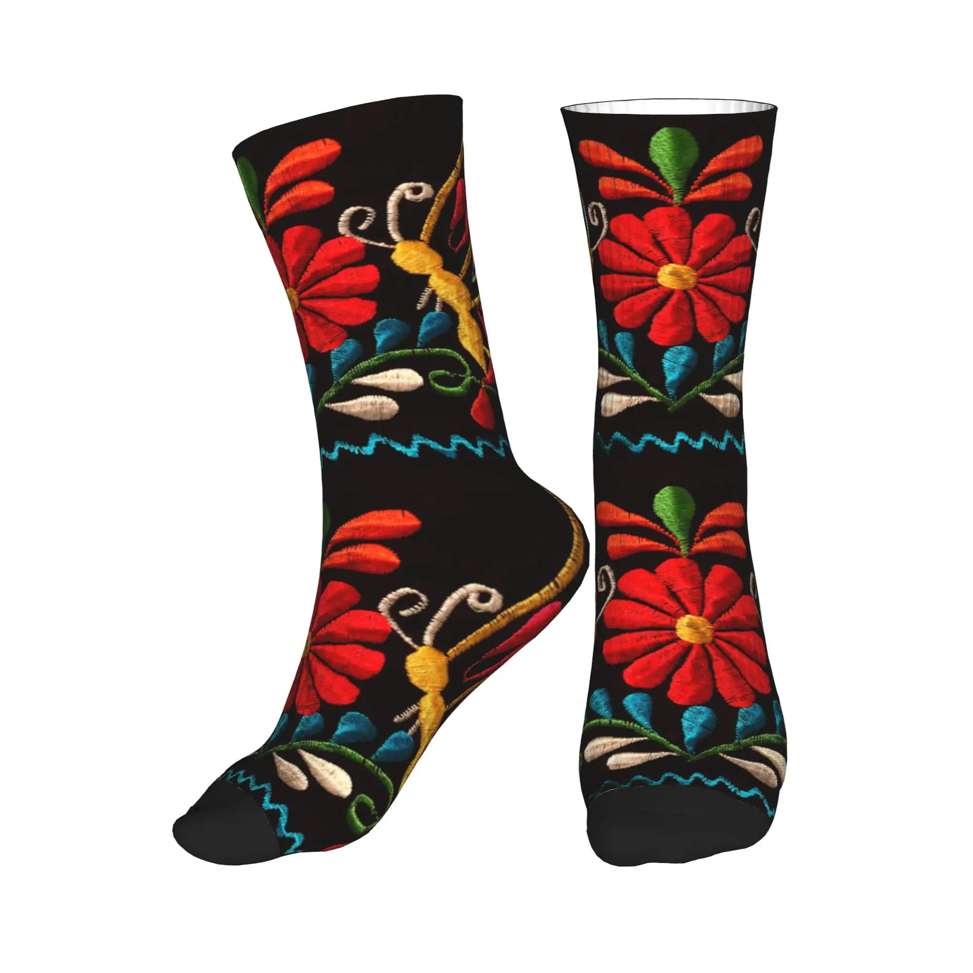 Calzini da uomo e da donna con fiori e farfalle messicane, calzini unisex con stampa 3D Kawaii