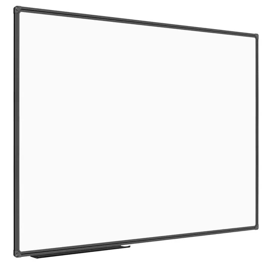 Lavagna magnetica bianca, lavagna cancellabile a secco 48 x 36 pollici, lavagna da parete con cornice in alluminio nero per ufficio, casa e scuola