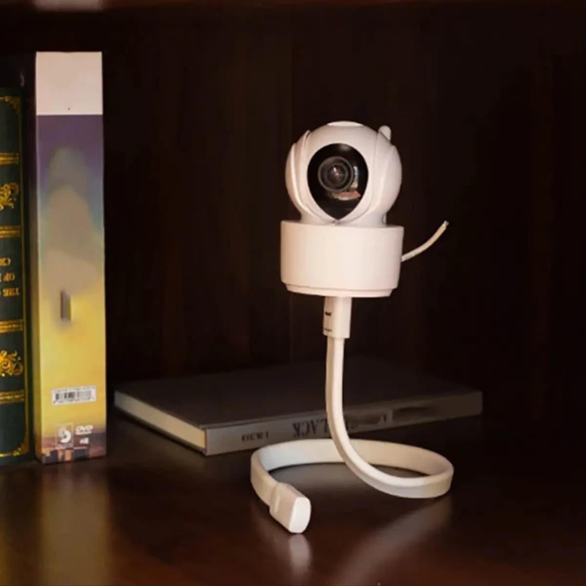 A72Z 1/4 in Thread Gooseneck Camera Holder Silicone Selfie Snake Bracket Crib Support Monitor Bracket Baby Monitor Bracket