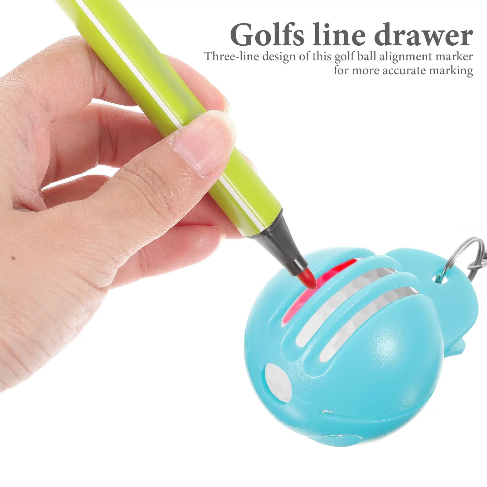 Marcatore per Allineamento Palline da Golf, Dispositivo per Disegnare Linee, Strumento di Marcatura