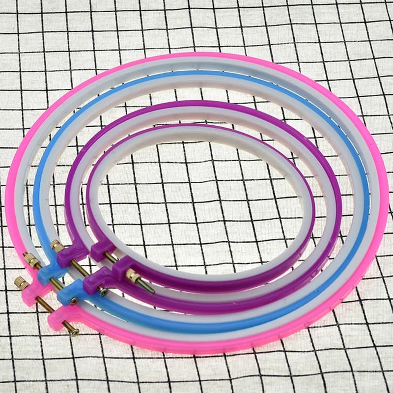 28CM Embroidery Hoops Round Cross Stitch Rack Plastic Embroidery Hoop Frame Rings for DIY Cross Stitch Sewing Craft Tools