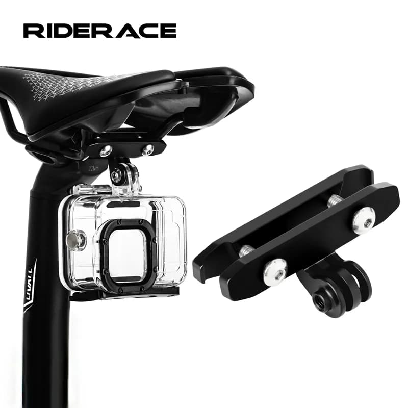 Morsetto adattatore per supporto per treppiede per supporto per sella per bicicletta Supporto per fotocamera per binario per sedile per bici in lega di alluminio per accessori per ciclismo Gopro Hero