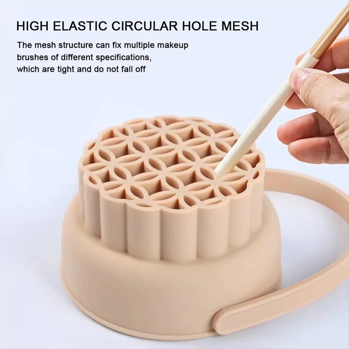 (HOPE) Ciotola in silicone per la pulizia dei pennelli da trucco, set di strumenti per l'asciugatura delle spugne da make-up, lavapennelli per spugnette e piumini, contenitore porta spugne A