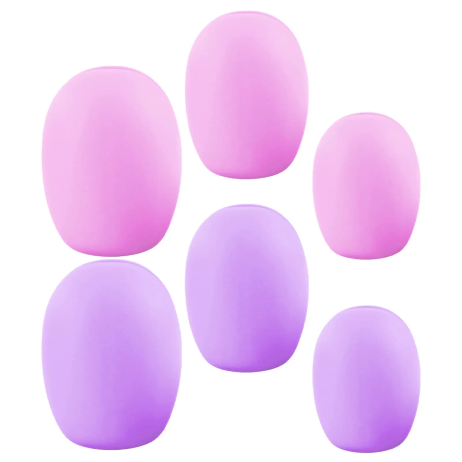 Set di 6 Protezioni per Pennelli da Trucco in Silicone, Coperture Antiscivolo da Viaggio per Pennelli da Fondotinta, Correttore e Ombretto