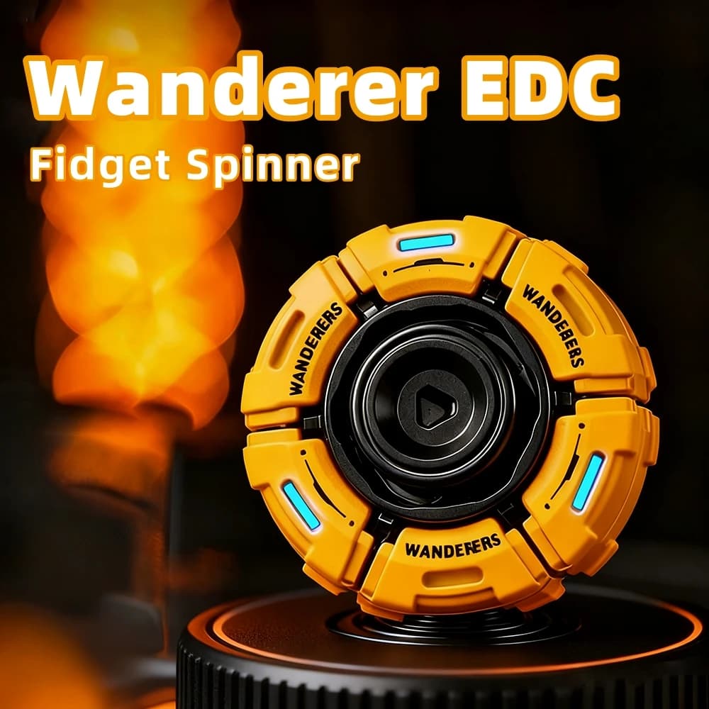 Wanderer EDC Fidget Spinner Chiodo aperto Giroscopio Giocattolo antistress Giocattoli Fidget per adulti Accessori da scrivania