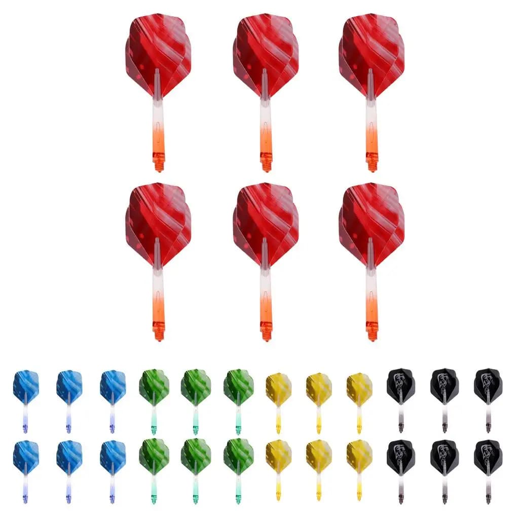 Aste per freccette con alette in PETG, leggere, filettatura 2BA, accessori per freccette soft tip