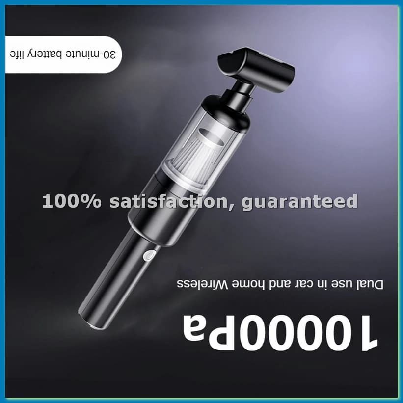 Aspirapolvere per Auto 2 in 1 da 10000Pa, Ricarica Wireless, Soffiatore d'Aria, Aspirapolvere Portatile ad Alta Potenza per Casa e Ufficio - Nero - ABRM