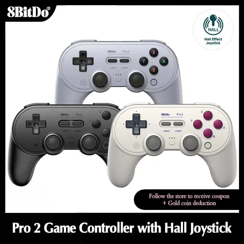 8bitdo Pro2 Controller di gioco Bluetooth Gamepad Wireless con effetto Hall per Nintendo Switch,Pc,MacOS,Android,Steam,Raspberry Pi