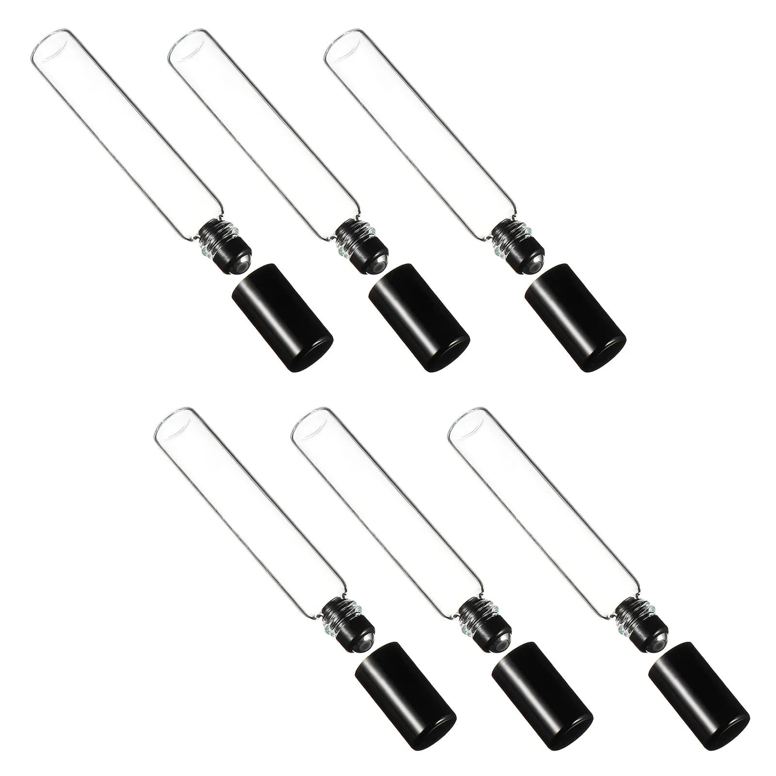 6 flaconi in vetro con rullo per oli essenziali, a prova di perdite, da 10 ml, ricaricabili, per profumi, compatibili con i viaggi, per massaggio e assorbimento cutaneo