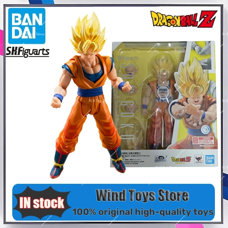 Bandai Dragon Ball Z SH originale al 100%. Figuarts Super Saiyan Son Goku 3.0 The Games Begin Anime Action Figure Modello Giocattoli Regali