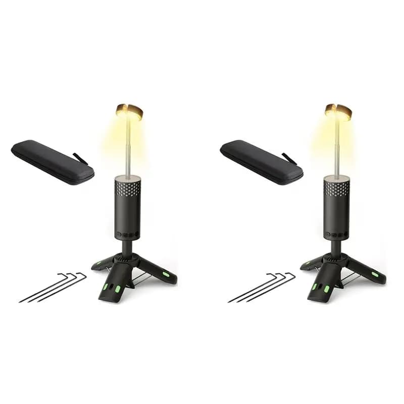 AA05 2X Telescopic Outdoor Camping Lamp 10000mAh, LED Work Light Portable with Magnetic Base and Tripod, Telescopic Tent Lantern