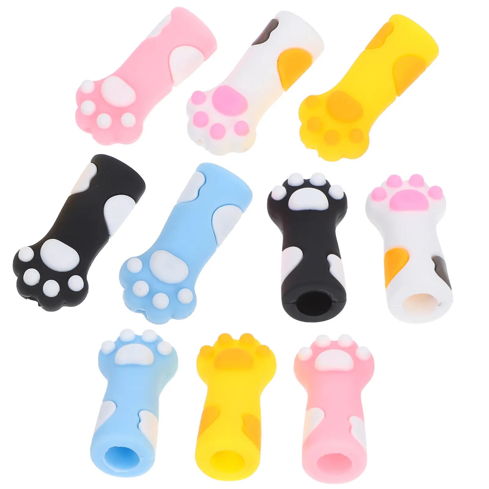 10 Pezzi Fermacucito in Silicone per Ferri da Maglia, Tappi per Aghi, Accessori per Lavori a Maglia, Uncinetto, Cucito Fai da Te, Antiscivolo