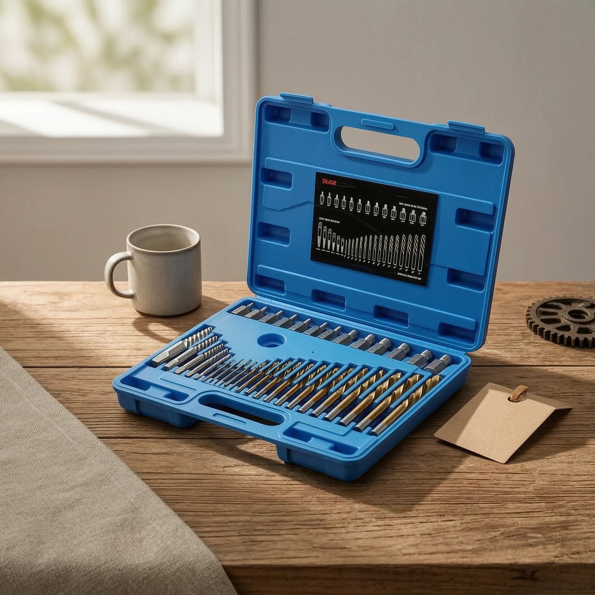 49 Pieces Nut Extractor Drill Bit Set Multi-Purpose Broken Screw Extractor Kit Hex Screw Removal Tool Set High Hardness