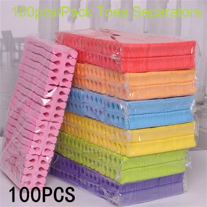 50/100 Pezzi Separatori per Dita dei Piedi, Spugna Morbida per Unghie, Strumenti di Bellezza per Gel UV, Kit per Manicure e Pedicure