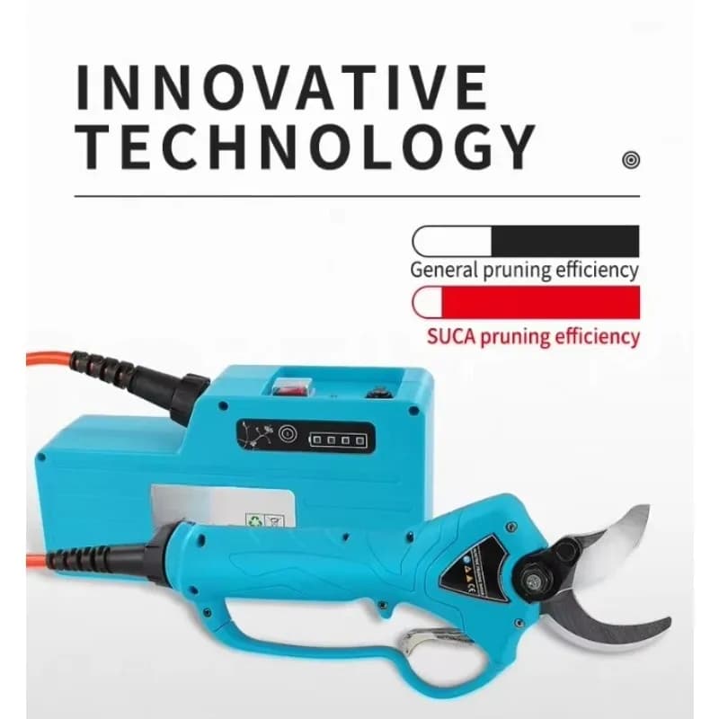 Attrezzatura Agricola, Forbici Elettriche 4 CM per Potatura Alberi da Frutto, Trimmer da Giardino con Batteria al Litio, Forbici Professionali per Potatura