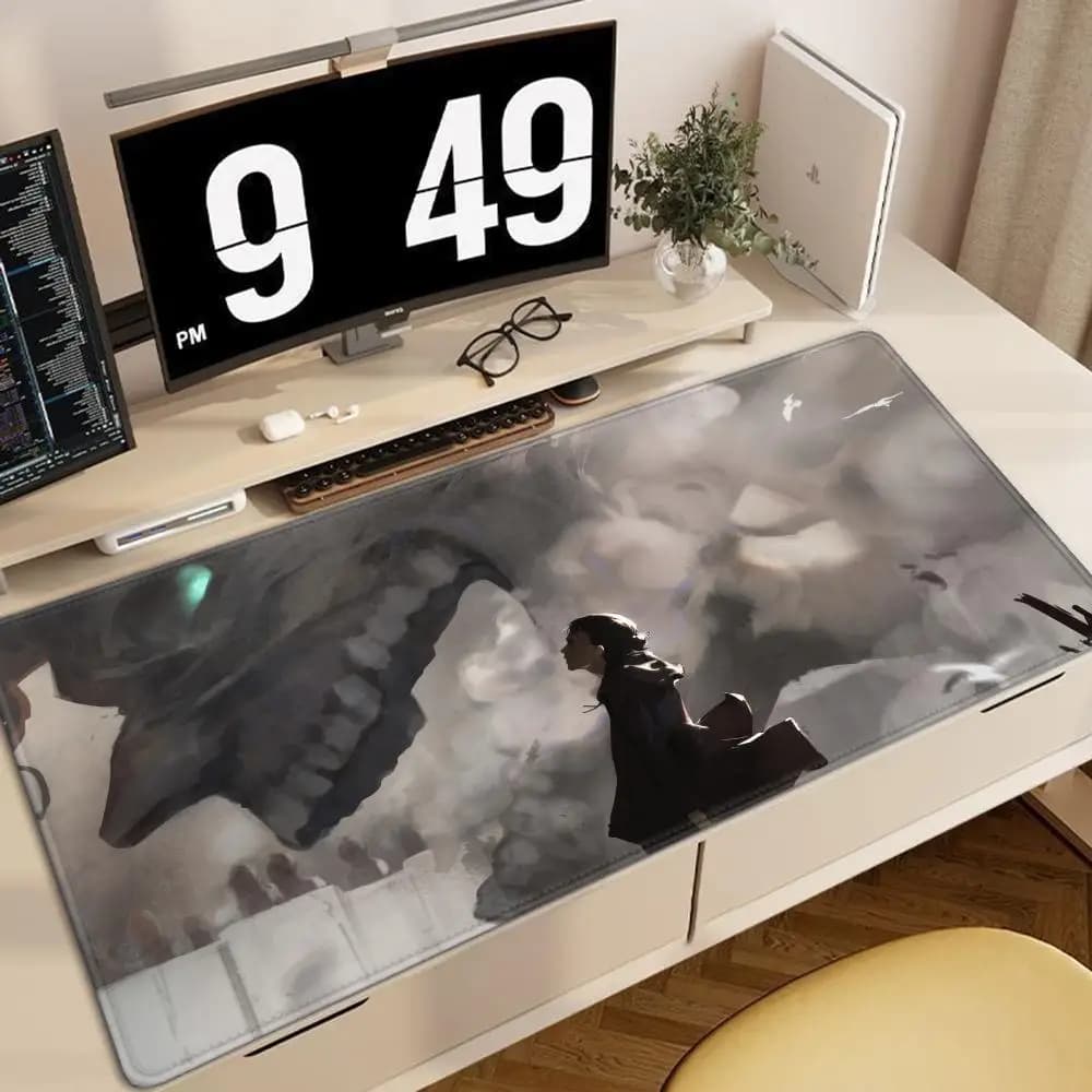 Attack on Titan Cool Anime Mouse Pad Accessori per tastiera da gioco Tappetino da scrivania in gomma di grandi dimensioni Tappetino per computer Tappetino per mouse antiscivolo per PC Gamer