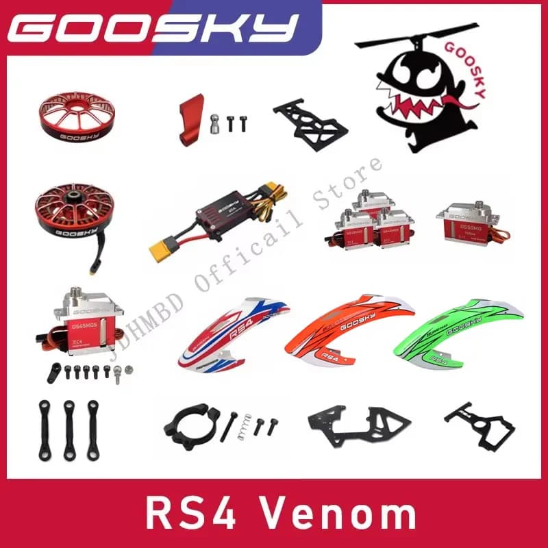 GOOSKY RS4 Venom elicottero pezzi di ricambio baldacchino servomotore ESC per elicottero veleno RS4.
