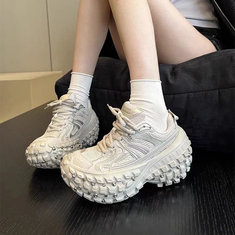 New Women's Shoes 2026: Chunky Sneakers with Rivetti Style Street, Elegant Casual Shoes, Fashion Design Shoes, Zapatos Mujer